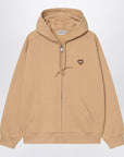 Carhartt WIP Hooded Heart II Hartt Sweat Jacket Dusty brown