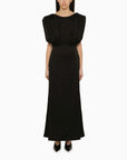 Jil Sander Long dress with black ruffles
