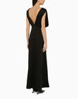 Jil Sander Long dress with black ruffles