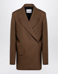 Jil Sander Brown wool double-breasted jacket