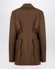 Jil Sander Brown wool double-breasted jacket