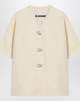 Jil Sander Ivory silk blend shirt jacket