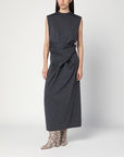 Jil Sander Gray dress in wool with crossover detail