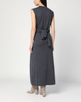 Jil Sander Gray dress in wool with crossover detail