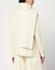 Jil Sander Ivory sweater in wool with scarf
