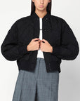 Jil Sander Quilted black bomber