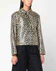 Jil Sander Leopard print jacket in coated fabric