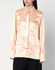 Jil Sander Shirt with pink tie in shiny viscose blend