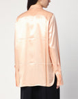 Jil Sander Shirt with pink tie in shiny viscose blend