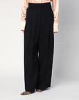 Jil Sander Wide black pants in silk blend