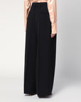 Jil Sander Wide black pants in silk blend
