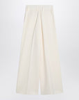 Jil Sander Wide cream trousers in silk blend