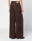 GANNI Wide-leg brown jeans