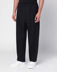 Jil Sander Black technical gabardine trousers