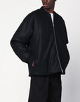 Jil Sander Black wool bomber jacket