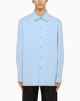 Jil Sander Light blue oversize shirt with pockets