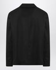 LEMAIRE Black overshirt jacket in wool blend