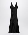 Sportmax Long black dress in satin