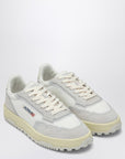AUTRY White/grey leather and mesh low CLC trainer