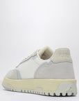AUTRY White/grey leather and mesh low CLC trainer