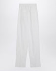 Sportmax Wide white cotton trousers