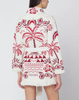 Alanui Chalk white/ruby Glimpse Of Eden cardigan