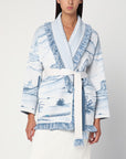 Alanui White/blue Silent Rider cardigan in wool