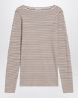 Brunello Cucinelli Sparkling striped sweater in cashmere and silk