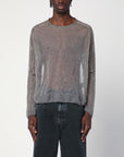 Our Legacy Semi-transparent grey sweater in silk blend