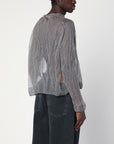 Our Legacy Semi-transparent grey sweater in silk blend