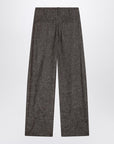 Brunello Cucinelli Wide brown trousers in cotton blend