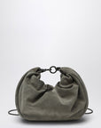 Brunello Cucinelli Hobo Brioche Bag in Grey/Sage Green Suede