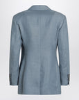 Brunello Cucinelli Avio-coloured linen blend jacket