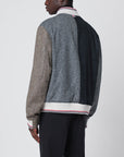 Thom Browne Colour-block wool bomber jacket