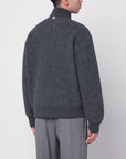 Thom Browne Grey wool zip-up cardigan