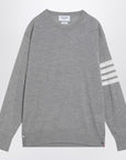 Thom Browne Light gray merino wool sweater