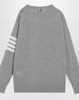 Thom Browne Light gray merino wool sweater