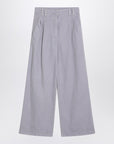 Brunello Cucinelli Wide lilac trousers in linen blend