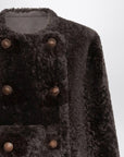 Brunello Cucinelli Reversible cropped shearling Fuzzy jacket