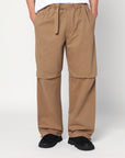 DARKPARK Tobacco-coloured Jordan wide leg trousers