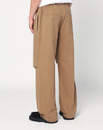DARKPARK Tobacco-coloured Jordan wide leg trousers