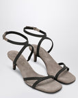 Brunello Cucinelli Sandal City Grey with Precious Straps