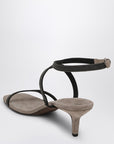 Brunello Cucinelli Sandal City Grey with Precious Straps