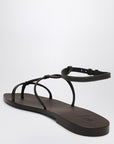 Brunello Cucinelli Black Sandals with Precious Strap