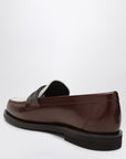 Brunello Cucinelli Brown/White Loafers with Precious Clamp