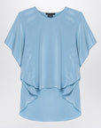 Max Mara Pianoforte Light blue flowy silk blouse
