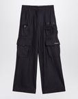 Off White Off-White™ Wide grey pinstripe cargo trousers