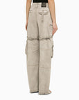 Off White Off-White™ Oversized cargo jeans in burnt denim