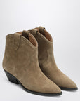 ISABEL MARANT Beige suede cowboy ankle boots Dewina