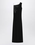 Max Mara Pianoforte Long black cady bustier dress